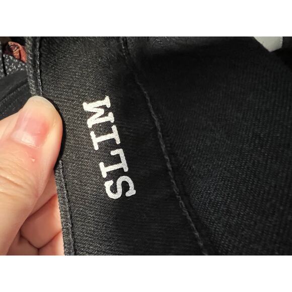 NWOT Madewell Men's Mid Rise Straight Leg Slim Jeans Denim Black Size 33x32 - Picture 9 of 12